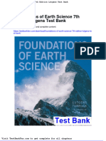 Full Download Foundations of Earth Science 7th Edition Lutgens Test Bank