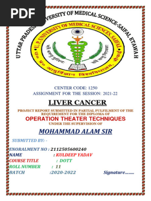 Assignment Liver Cancer | PDF | Liver | Biopsy