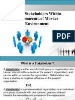 Major Stakeholders in Pharmacetical Market Environment