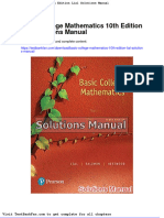 Full Download Basic College Mathematics 10th Edition Lial Solutions Manual