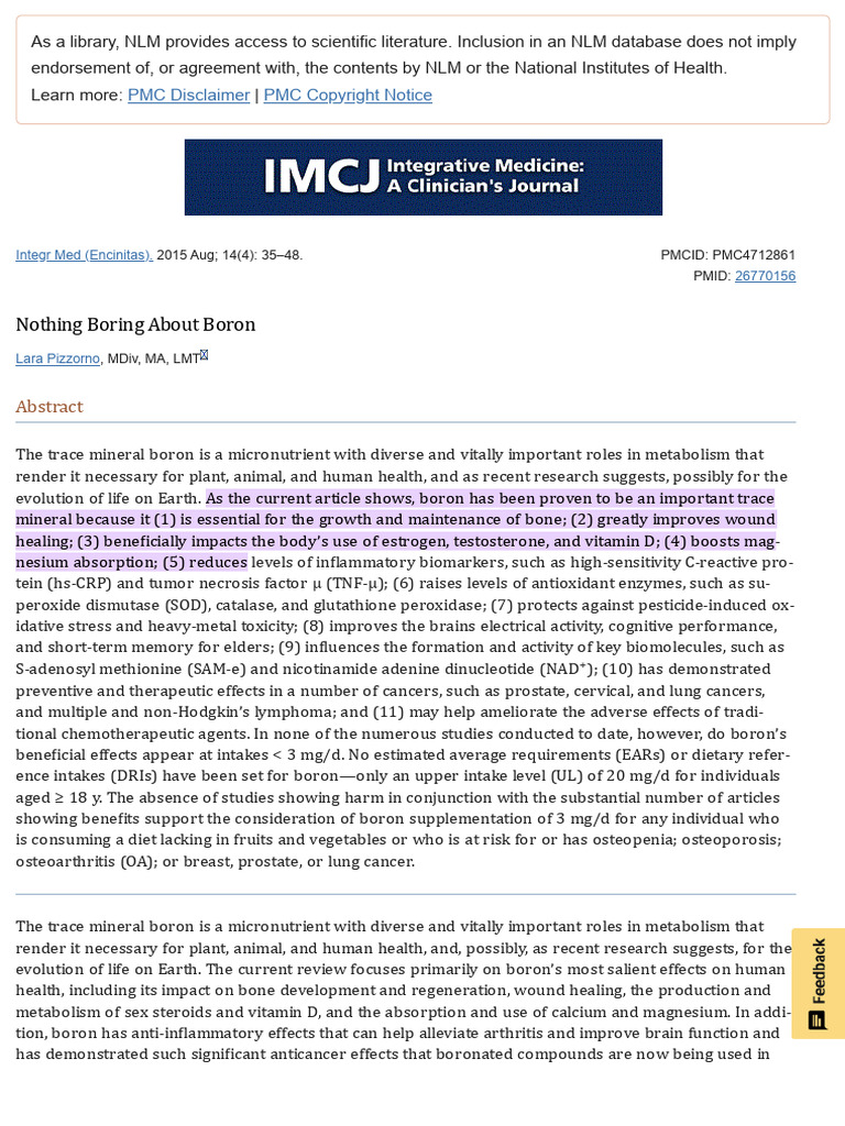 Nothing Boring About Boron Pmc Pdf