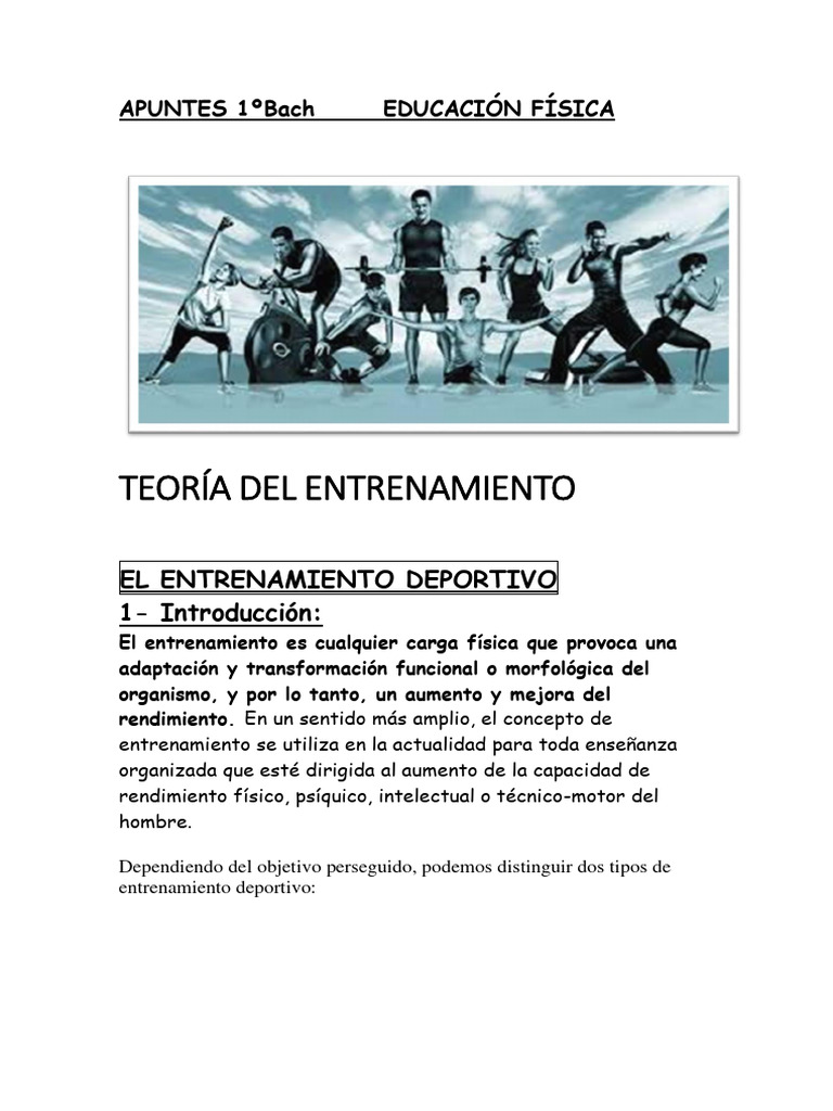 Teoría del Entrenamiento Deportivo | PDF | Crecimiento personal y ...