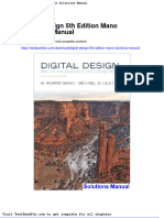 Full Download Digital Design 5th Edition Mano Solutions Manual