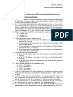 Ejercicios de Valor de Dinero en El Tiempo y Evaluacion de Proyectos