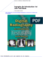 Full Download Digital Radiography An Introduction 1st Edition Seeram Test Bank