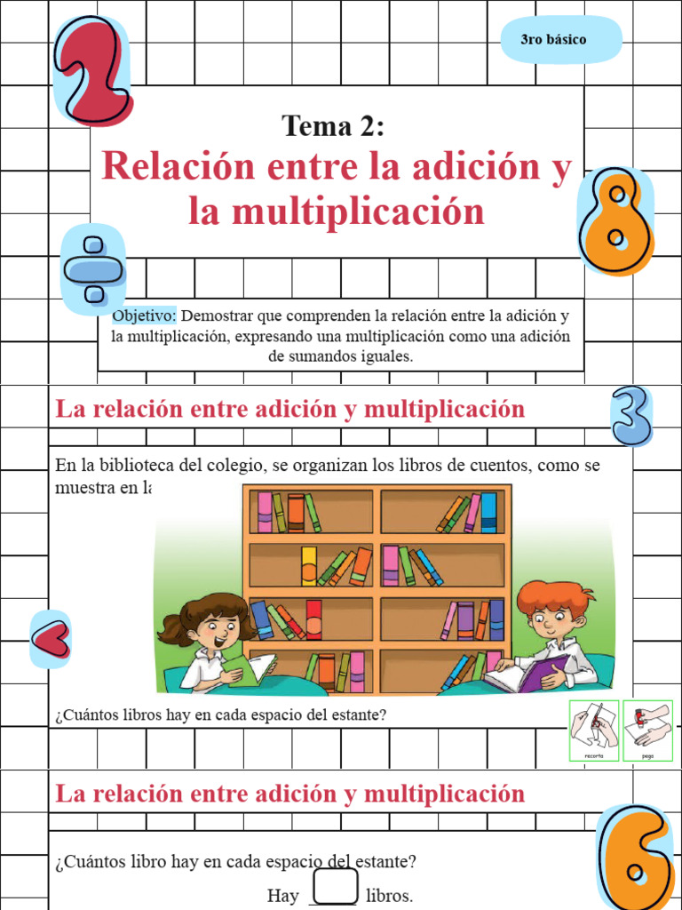 Relación entre Adición y Multiplicación | PDF | Artes del Lenguaje y ...
