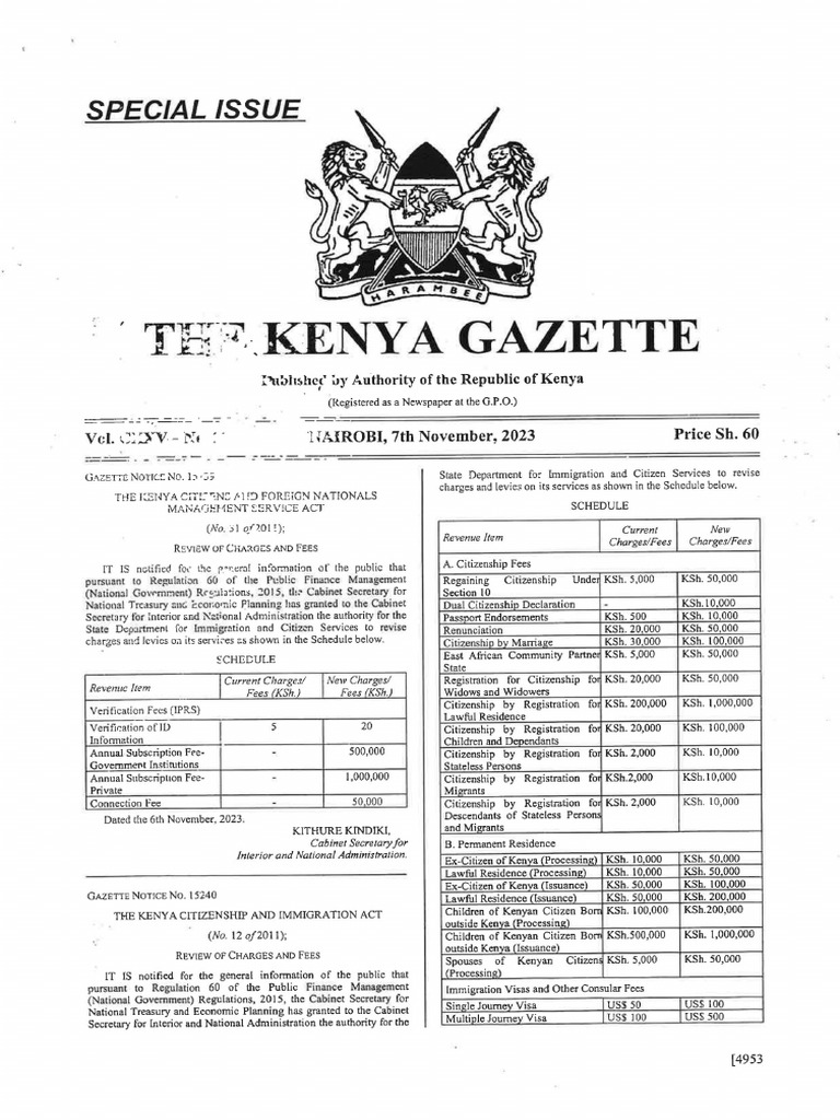 The kenya gazette special issue 7th november 2023 1 pdf