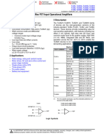 TL08xx FET-Input Operational Amplifiers: 1 Features 3 Description