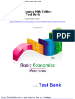Full Download Basic Economics 16th Edition Mastrianna Test Bank