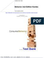 Full Download Consumer Behavior 2nd Edition Kardes Test Bank