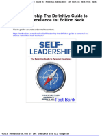 Full Download Self Leadership The Definitive Guide To Personal Excellence 1st Edition Neck Test Bank