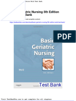 Full Download Basic Geriatric Nursing 5th Edition Wold Test Bank
