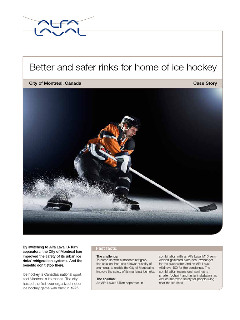 Montreal's Safer Ice Rinks with Alfa Laval | PDF | Ammonia | Refrigeration