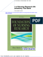 Full Download Foundations of Nursing Research 6th Edition Nieswiadomy Test Bank