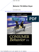 Full Download Consumer Behavior 7th Edition Hoyer Test Bank