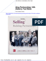 Full Download Selling Building Partnerships 10th Edition Castleberry Test Bank