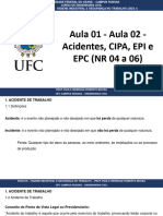 Aula 02 - Acidentes, Cipa, Epi e Epc (NR 04 A 06)