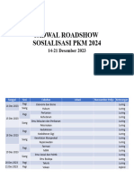 Jadwal Roadshow Sosialisasi PKM 2024: 14-21 Desember 2023