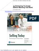 Full Download Selling Today Partnering To Create Value 14th Edition Manning Test Bank