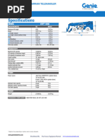 Telehandler Genie GTH 1048-Specifications