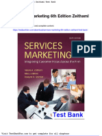 Full Download Services Marketing 6th Edition Zeithaml Test Bank