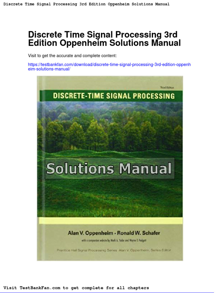 Full Download Discrete Time Signal Processing 3rd Edition Oppenheim