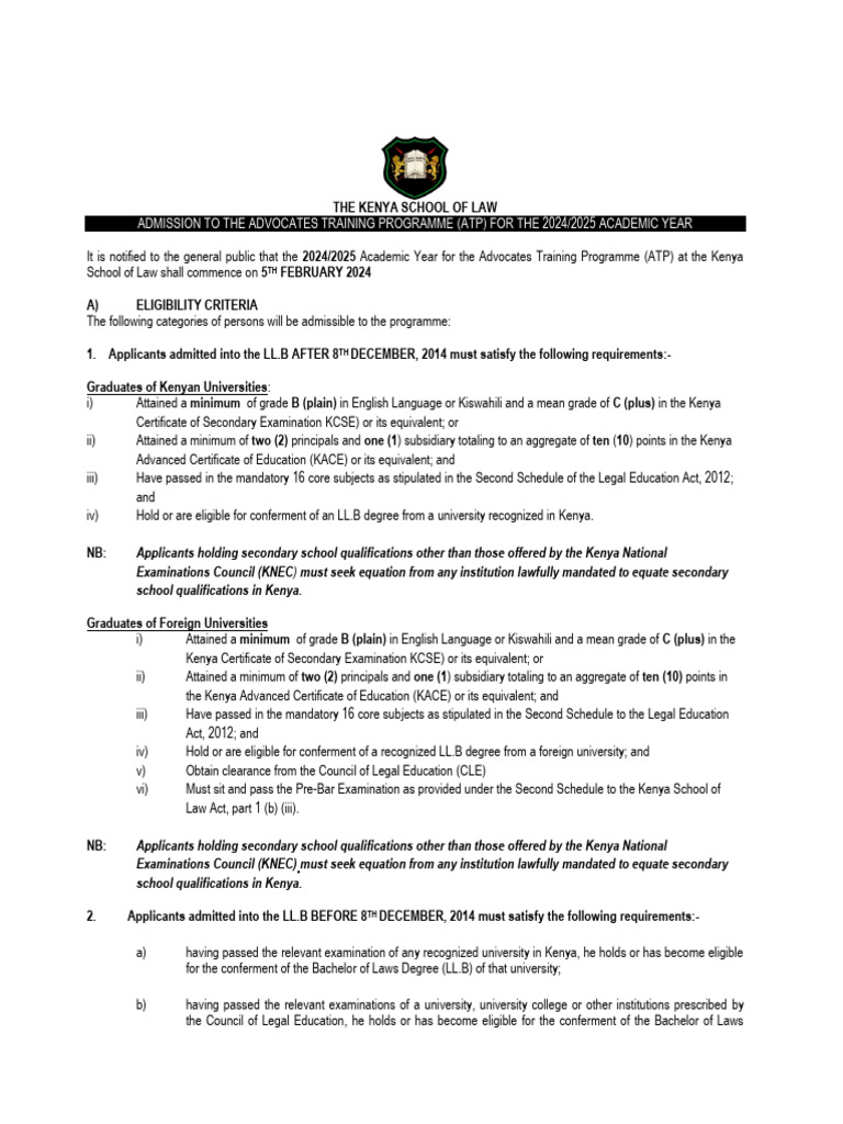 Atp 2024 Advert PDF Academic Degree Legal Education