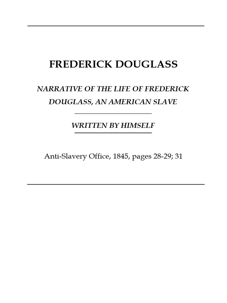Learning Read Write Frederick Douglass Pdf