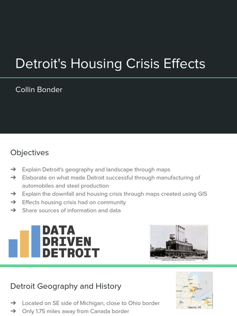Detroit's Housing Crisis History Download Free PDF Detroit
