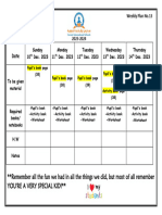 Grade 3 Weekly Plan