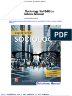 Full Download Experience Sociology 3rd Edition Croteau Solutions Manual