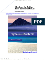 Full Download Signals and Systems 1st Edition Mahmood Nahvi Solutions Manual