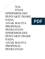 Proposal Penelitian Epidemiologi Penyakit Diare Pada-1