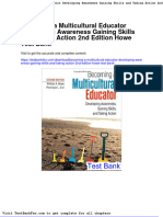 Full Download Becoming A Multicultural Educator Developing Awareness Gaining Skills and Taking Action 2nd Edition Howe Test Bank