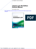 Full Download Dynamic Business Law 4th Edition Kubasek Solutions Manual