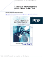 Full Download Experiential Approach To Organization Development 8th Edition Brown Test Bank