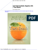 Full Download Beginning and Intermediate Algebra 6th Edition Gay Test Bank