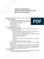 PowerPoint - Reguli prezentari academice