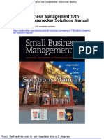 Full Download Small Business Management 17th Edition Longenecker Solutions Manual