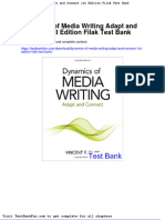 Full Download Dynamics of Media Writing Adapt and Connect 1st Edition Filak Test Bank