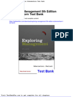 Full Download Exploring Management 5th Edition Schermerhorn Test Bank