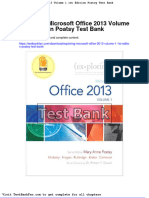 Full Download Exploring Microsoft Office 2013 Volume 1 1st Edition Poatsy Test Bank