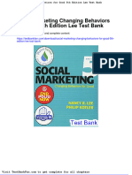 Full Download Social Marketing Changing Behaviors For Good 5th Edition Lee Test Bank