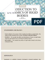 Introduction To Dynamics of Rigid Bodies