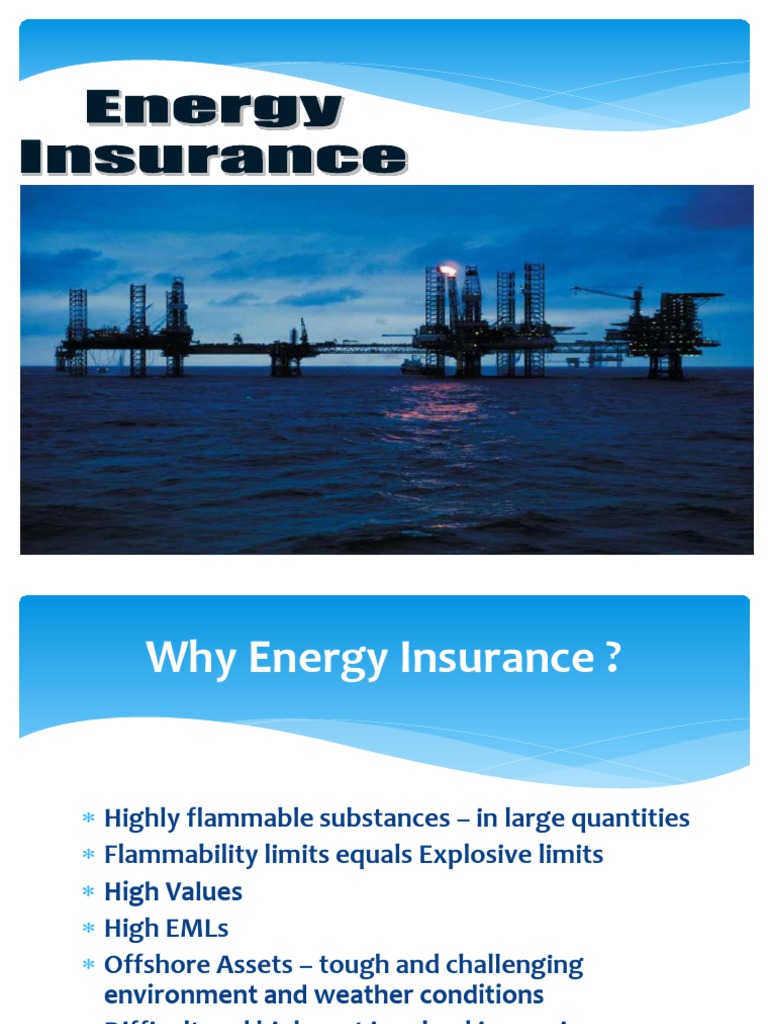 Energy Insurance for Offshore and Onshore | PDF | Drilling Rig | Insurance
