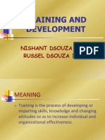 Training and Development: Nishant Dsouza 132 Russel Dsouza 133