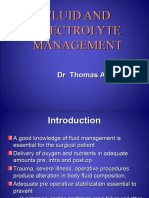 Fluid and Electrolyte MGT in Surgery