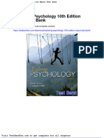 Full Download Exploring Psychology 10th Edition Myers Test Bank