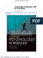 Full Download Exploring Psychology in Modules 10th Edition Myers Test Bank