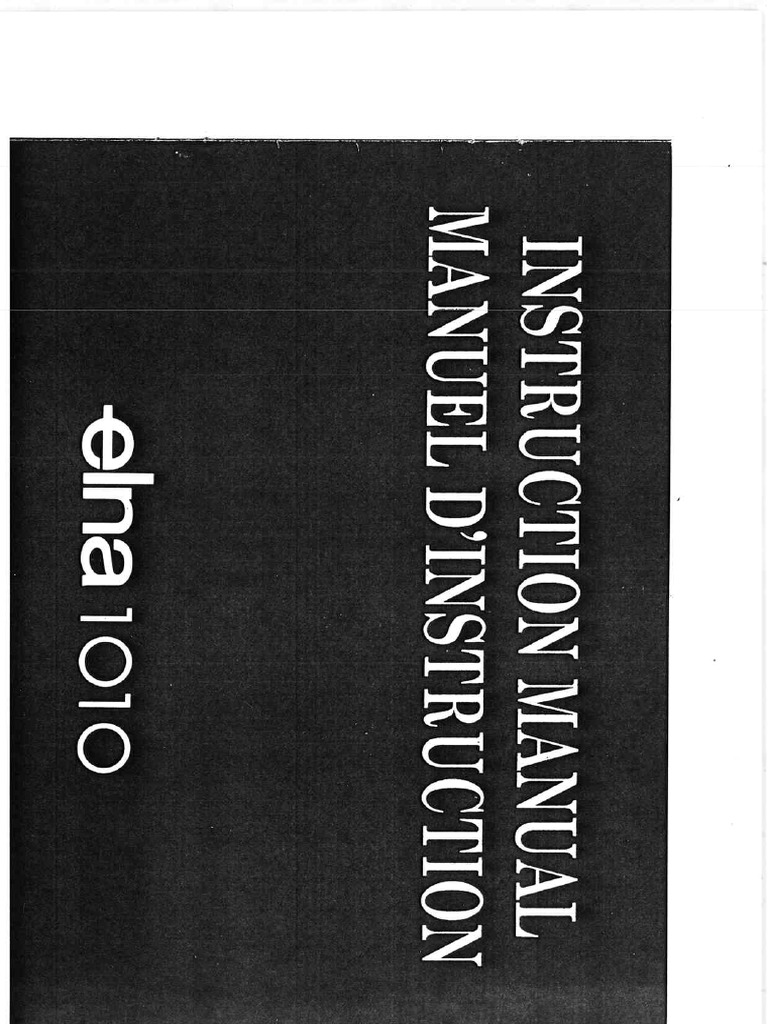 Elna 1010 Sewing Machine Instruction Manual PDF